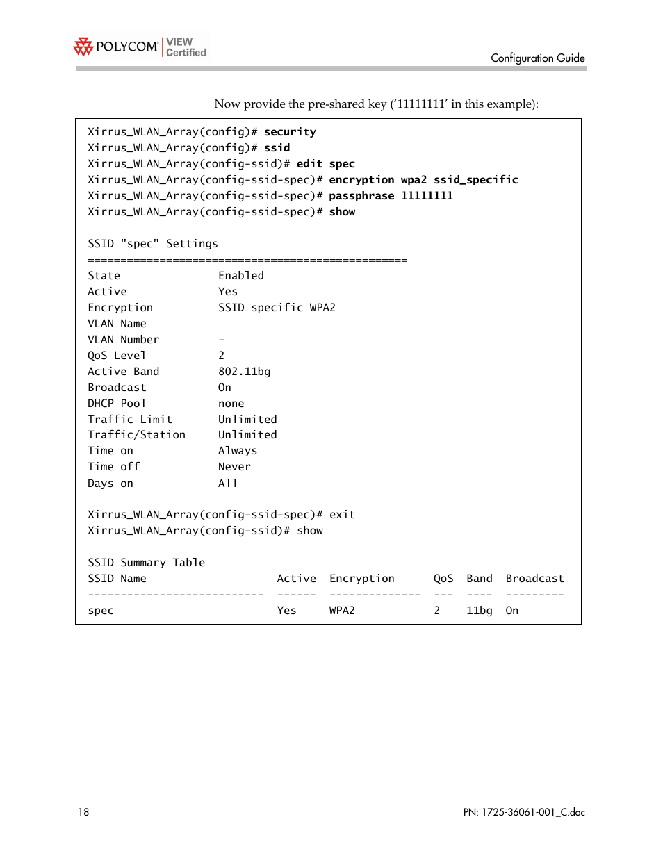 Polycom XS-3900 User Manual | Page 18 / 19