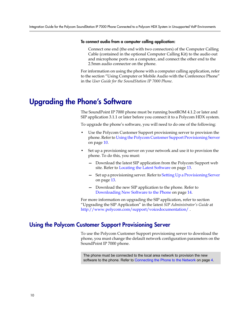 Upgrading the phone’s software | Polycom IP 7000 User Manual | Page 16 / 32