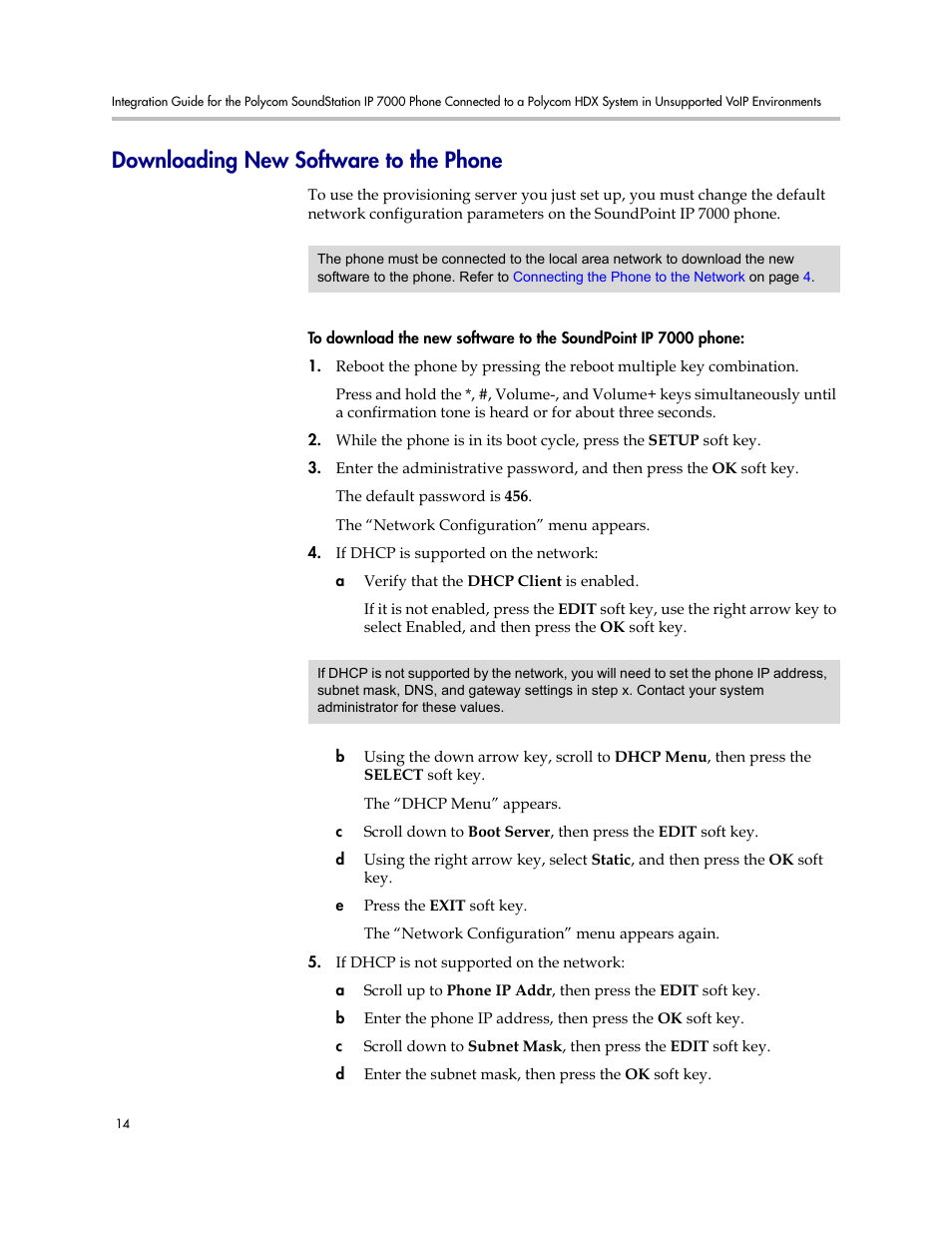 Downloading new software to the phone | Polycom IP 7000 User Manual | Page 20 / 32