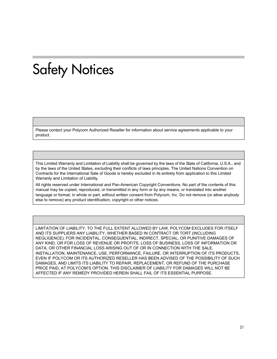 Safety notices | Polycom IP 7000 User Manual | Page 27 / 32