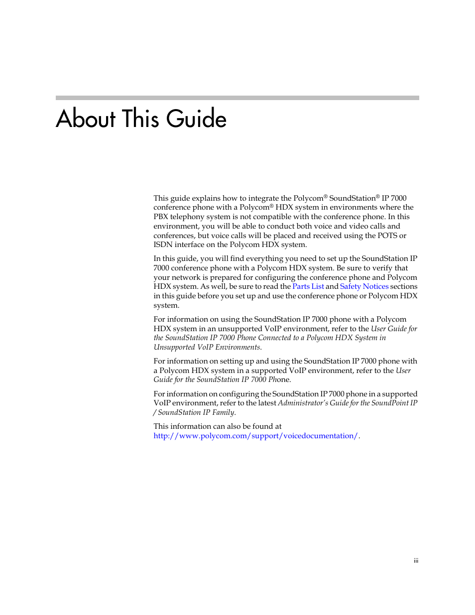 About this guide | Polycom IP 7000 User Manual | Page 3 / 32