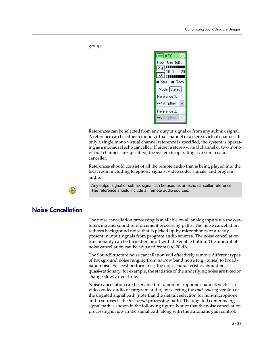 Noise cancellation, Noise cancellation –33 | Polycom C16 User Manual | Page 113 / 492