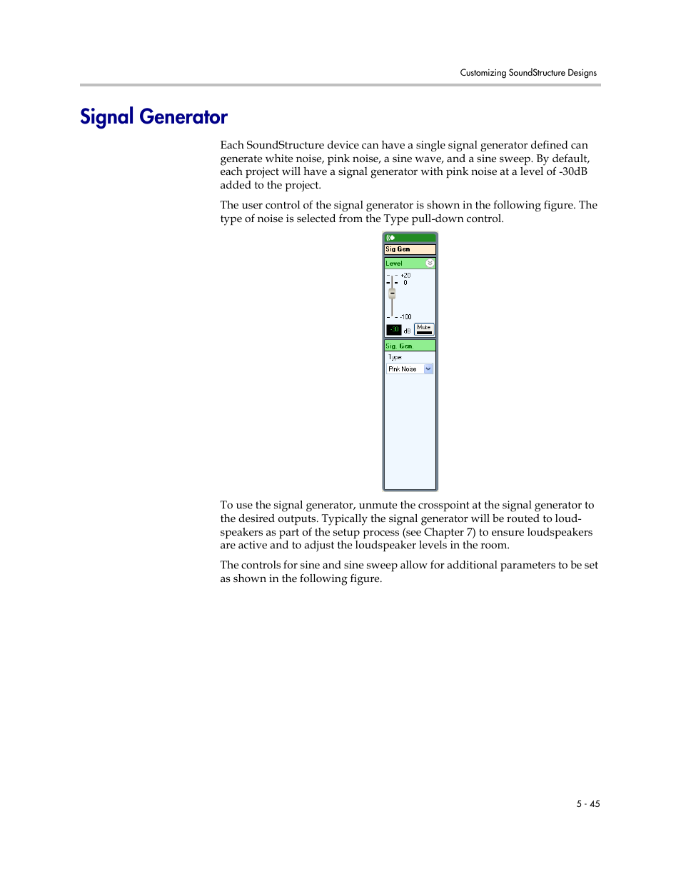 Signal generator, Signal generator –45 | Polycom C16 User Manual | Page 125 / 492