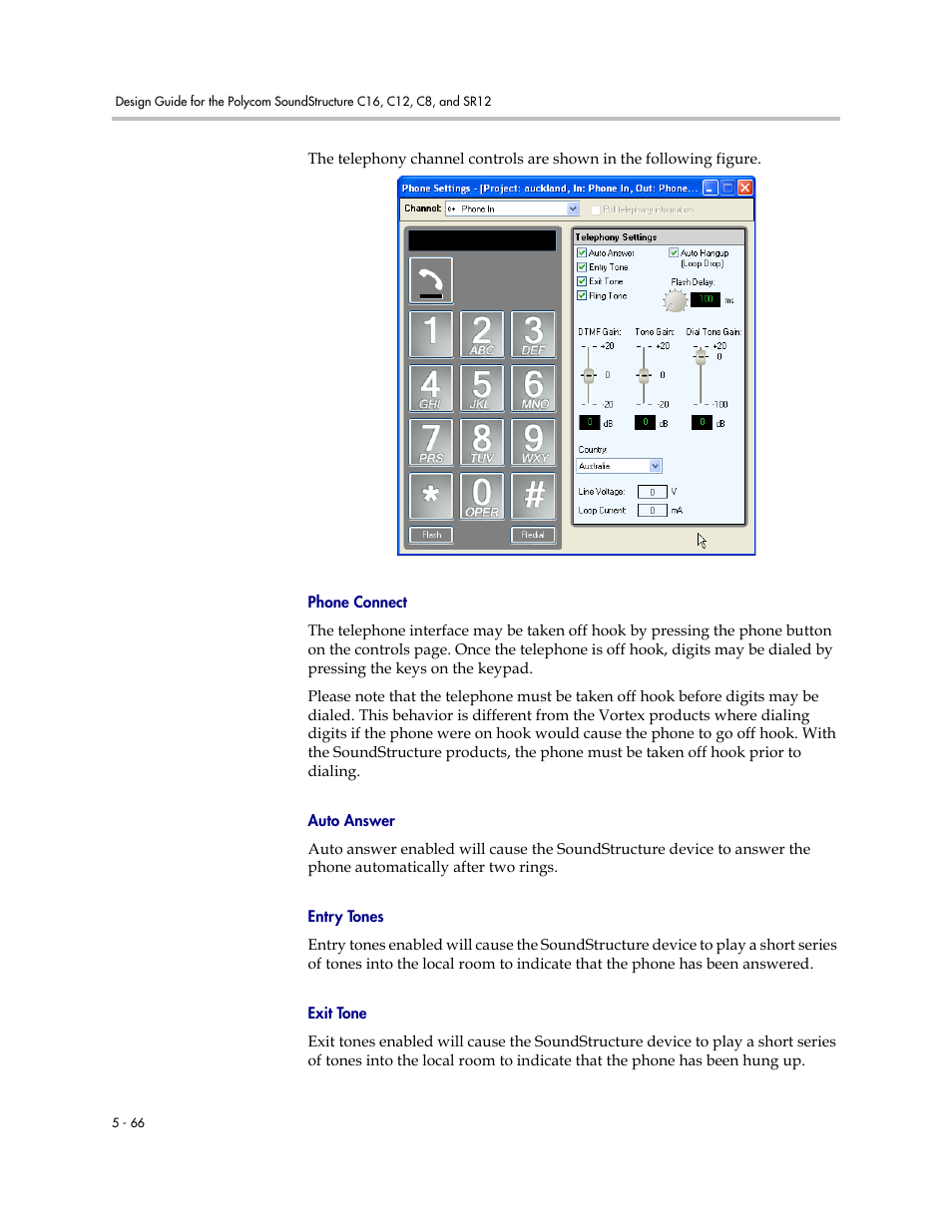 Phone connect, Auto answer, Entry tones | Exit tone | Polycom C16 User Manual | Page 146 / 492