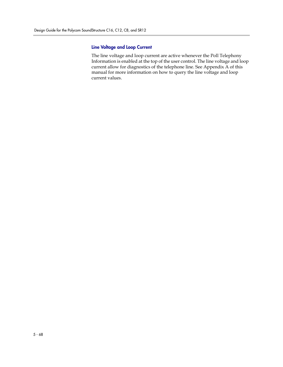 Line voltage and loop current | Polycom C16 User Manual | Page 148 / 492