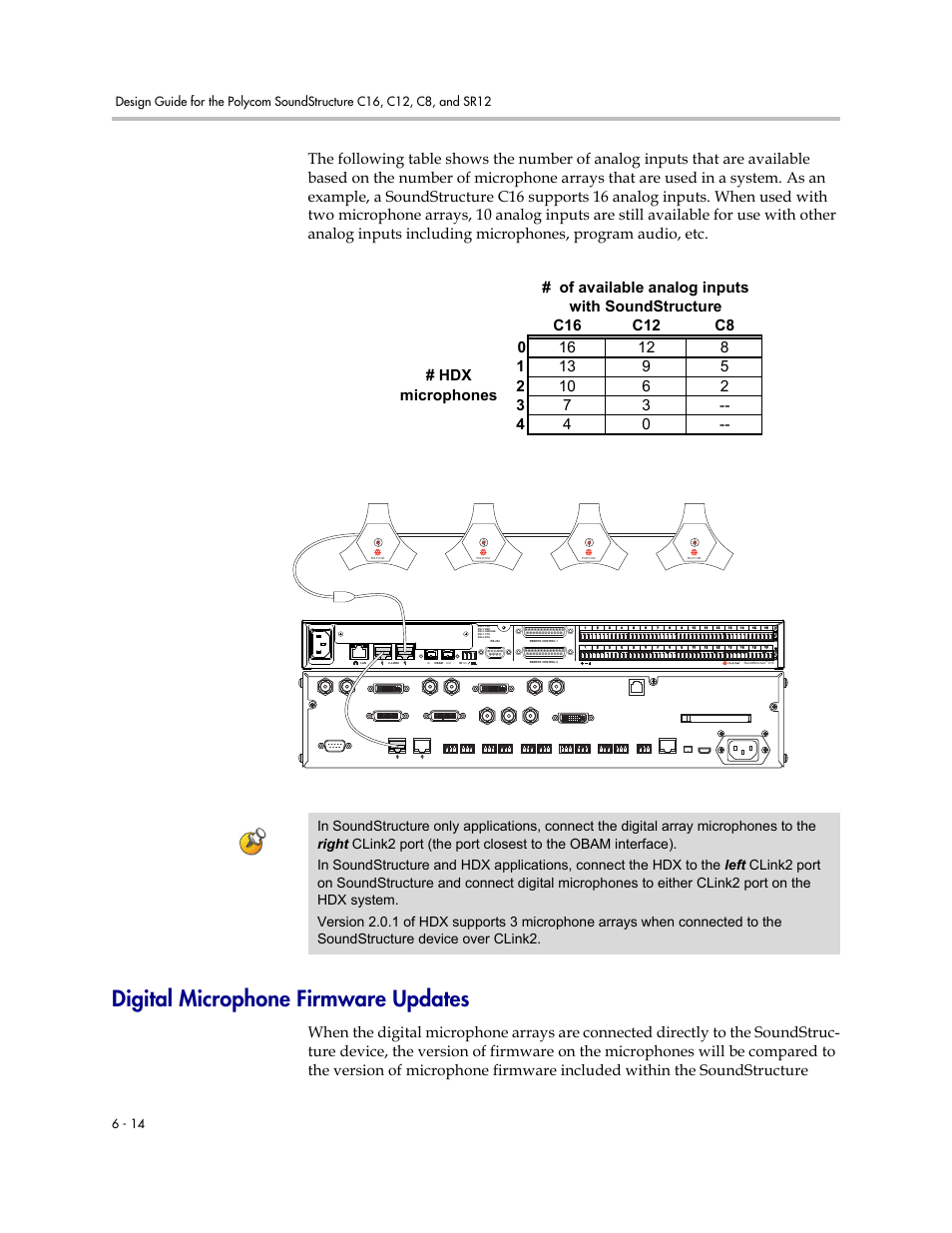 Digital microphone firmware updates, Digital microphone firmware updates –14 | Polycom C16 User Manual | Page 162 / 492