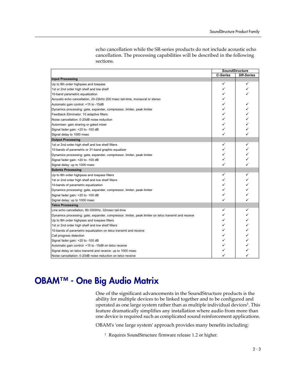 Obam™ - one big audio matrix, Obam™ - one big audio matrix –3 | Polycom C16 User Manual | Page 17 / 492