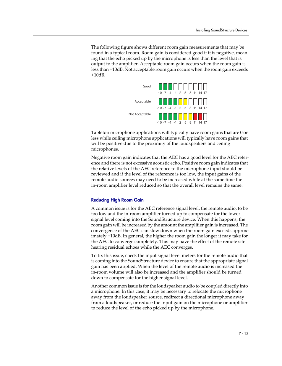 Reducing high room gain | Polycom C16 User Manual | Page 189 / 492