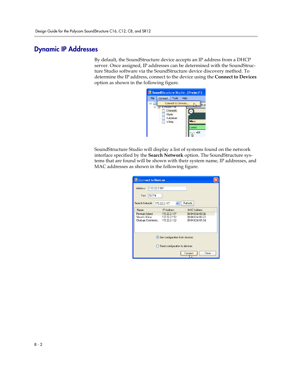 Dynamic ip addresses, Dynamic ip addresses –2 | Polycom C16 User Manual | Page 208 / 492