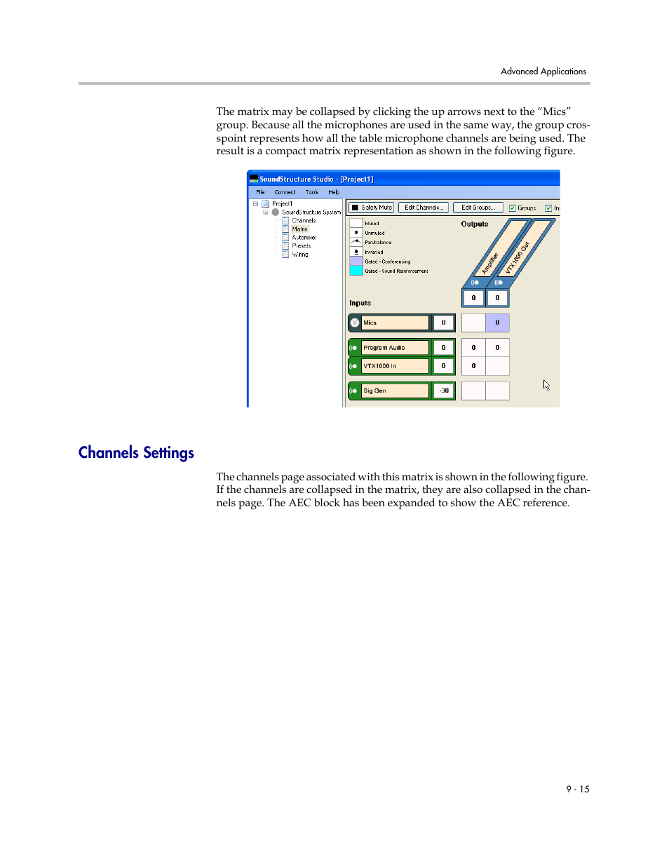 Channels settings, Channels settings –15 | Polycom C16 User Manual | Page 231 / 492