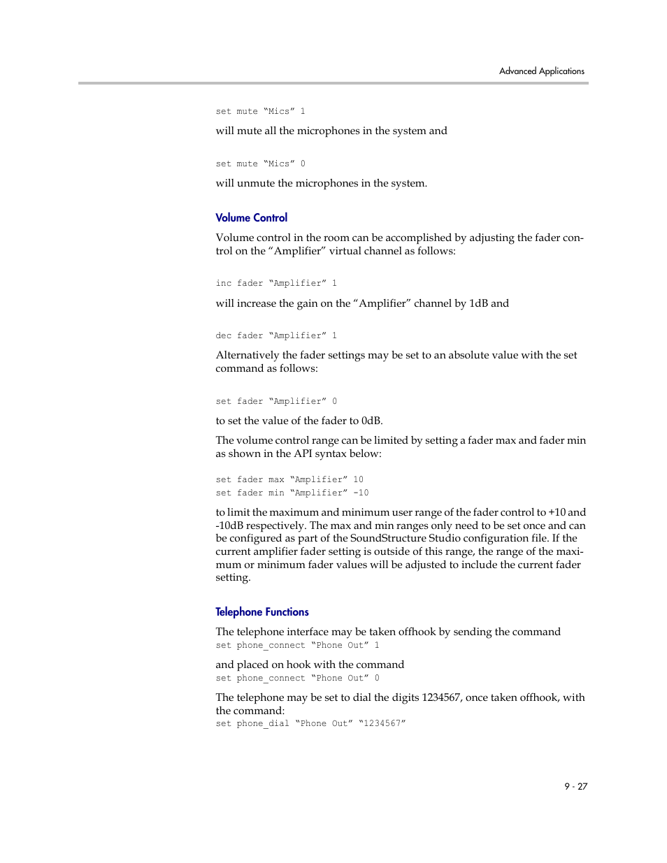 Volume control, Telephone functions | Polycom C16 User Manual | Page 243 / 492