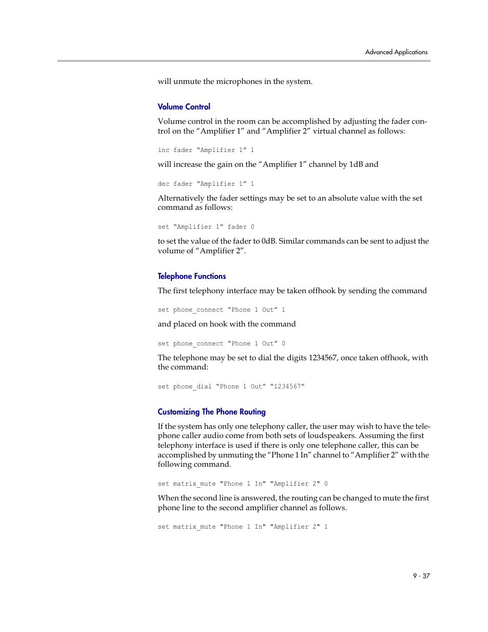 Volume control, Telephone functions, Customizing the phone routing | Polycom C16 User Manual | Page 253 / 492