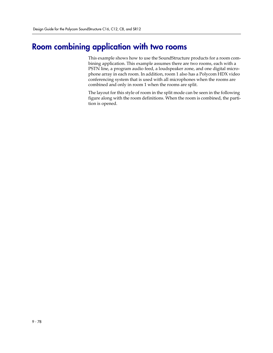 Room combining application with two rooms, Room combining application with two rooms –78 | Polycom C16 User Manual | Page 294 / 492