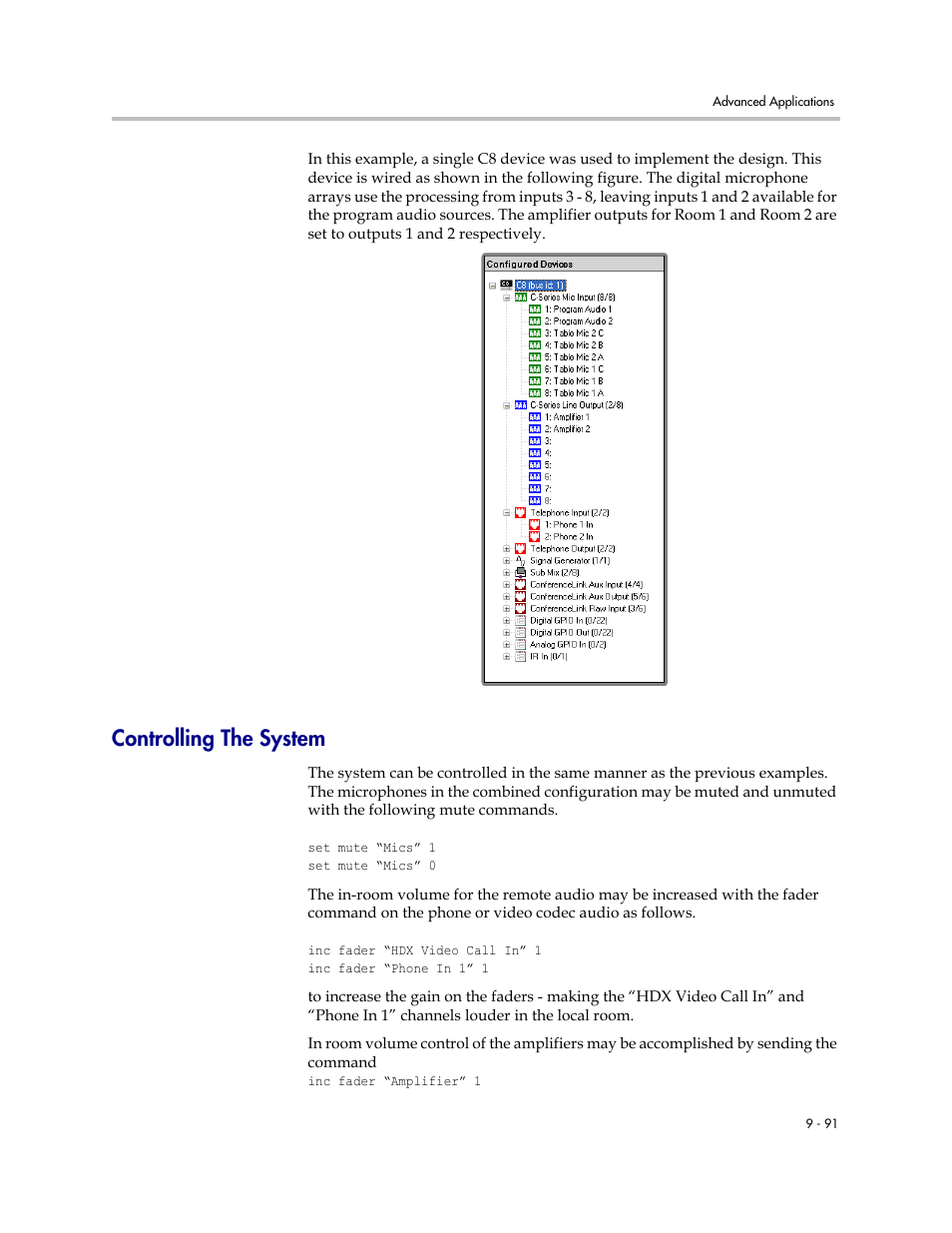 Controlling the system, Controlling the system –91 | Polycom C16 User Manual | Page 307 / 492