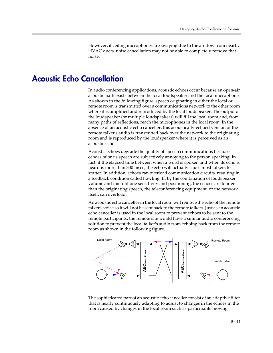 Acoustic echo cancellation | Polycom C16 User Manual | Page 473 / 492