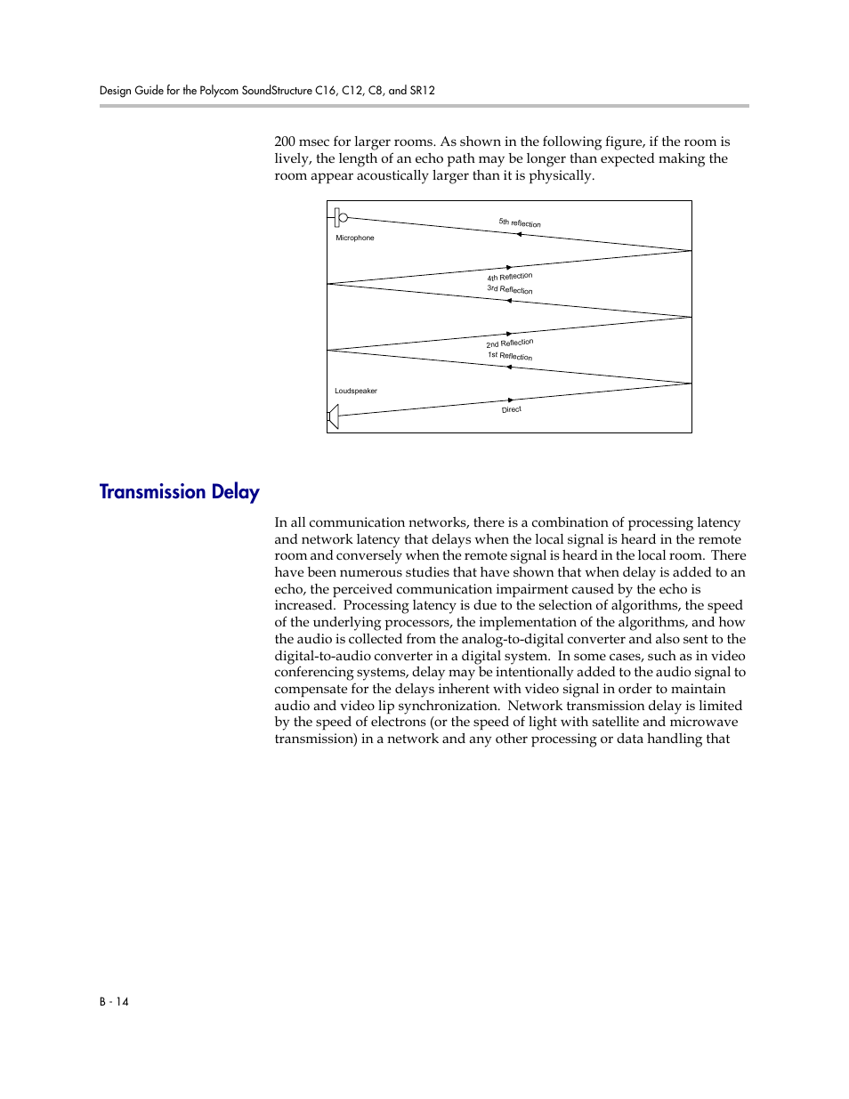Transmission delay | Polycom C16 User Manual | Page 476 / 492