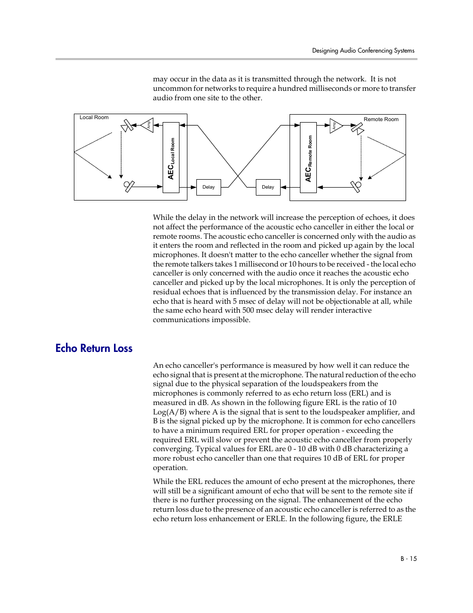 Echo return loss | Polycom C16 User Manual | Page 477 / 492