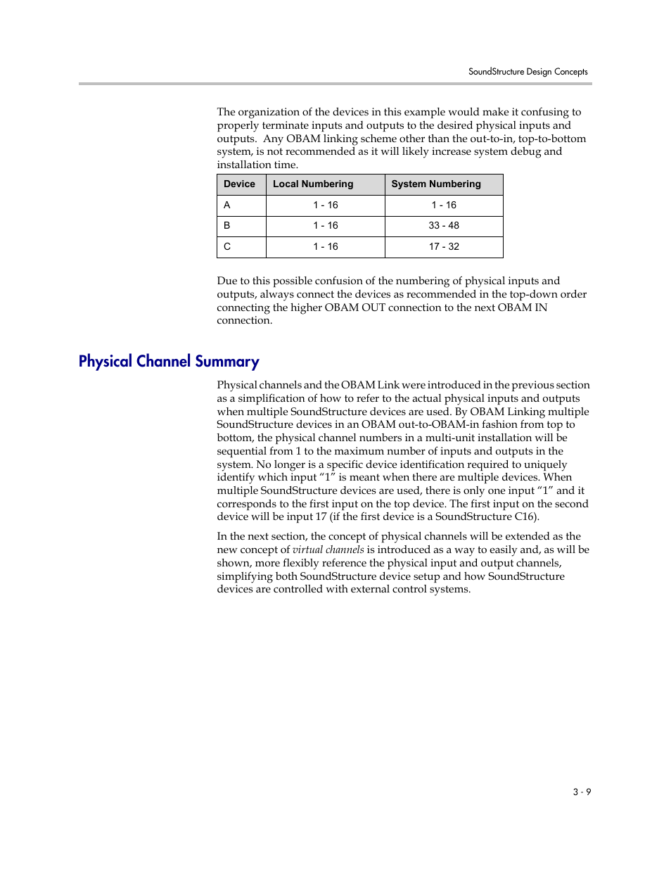 Physical channel summary, Physical channel summary –9 | Polycom C16 User Manual | Page 53 / 492