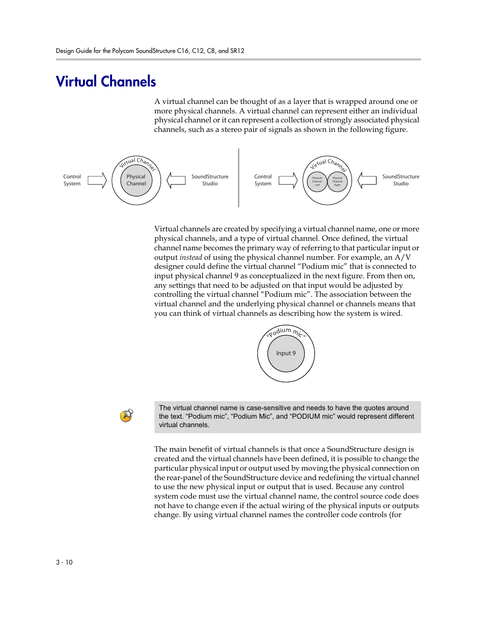 Virtual channels, Virtual channels –10 | Polycom C16 User Manual | Page 54 / 492