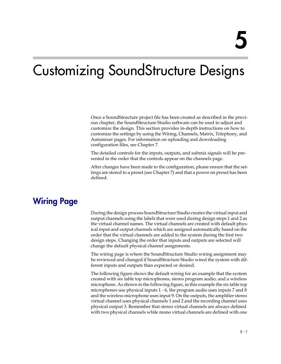 Customizing soundstructure designs, Customizing soundstructure designs –1, Wiring page | Polycom C16 User Manual | Page 81 / 492