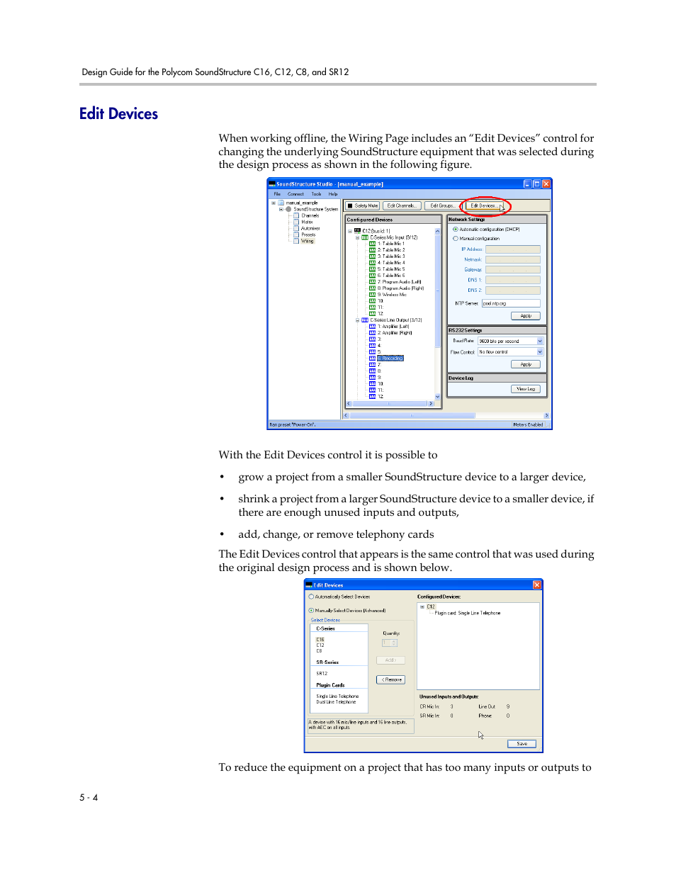 Edit devices, Edit devices –4 | Polycom C16 User Manual | Page 84 / 492