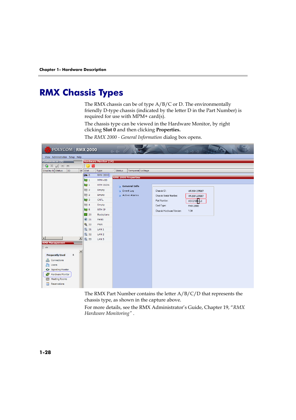 Rmx chassis types, Rmx chassis types -28 | Polycom DOC2558B User Manual | Page 34 / 45