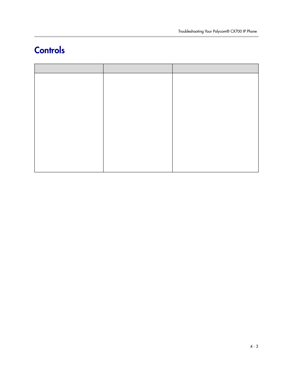 Controls, Controls –3 | Polycom CX700 User Manual | Page 49 / 62