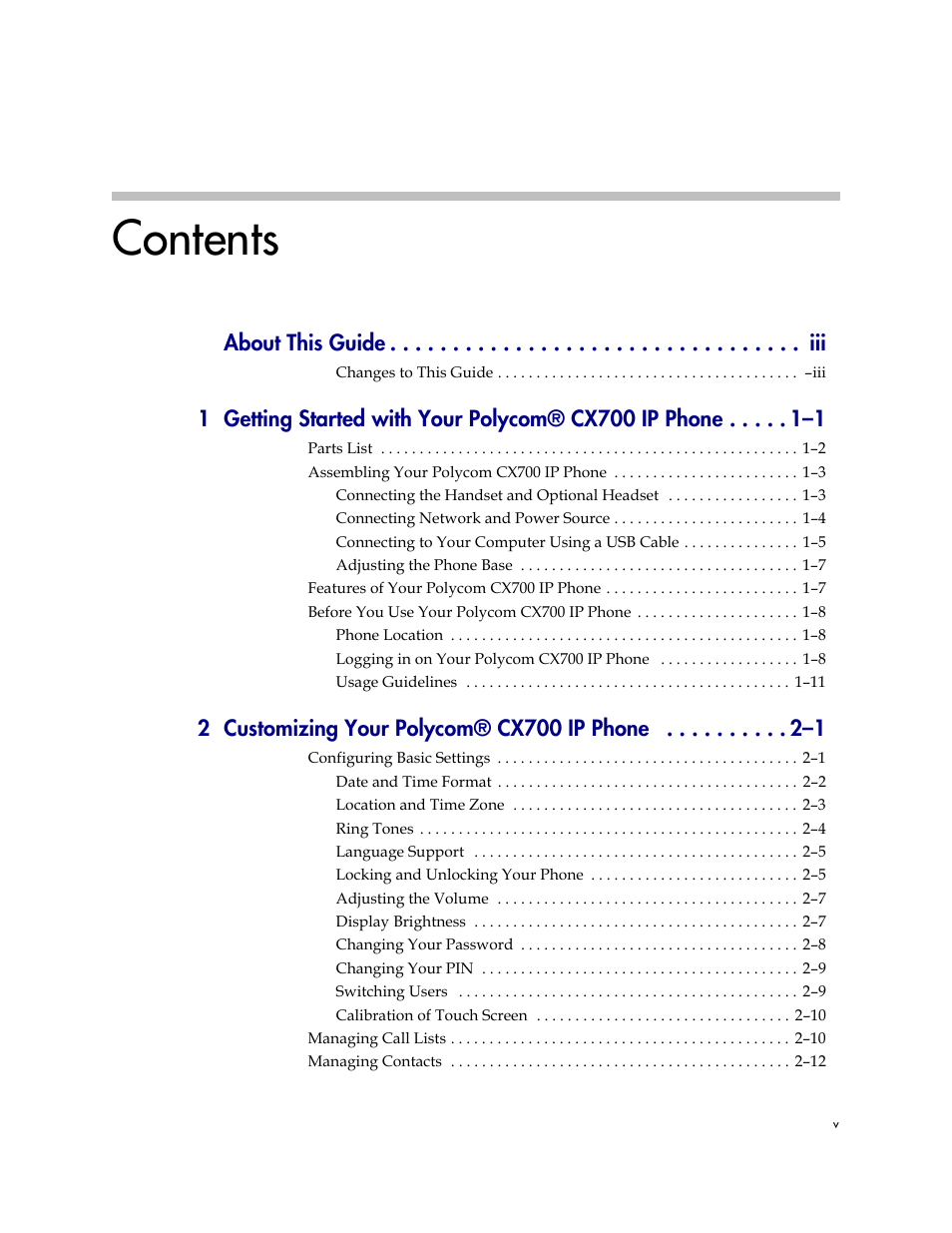 Polycom CX700 User Manual | Page 5 / 62