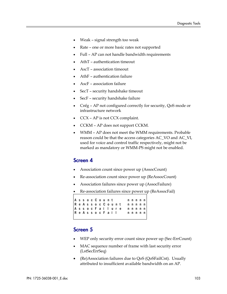 Screen 4, Screen 5 | Polycom SpectraLink 8030 User Manual | Page 103 / 131