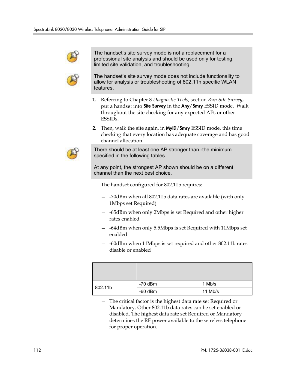 Polycom SpectraLink 8030 User Manual | Page 112 / 131