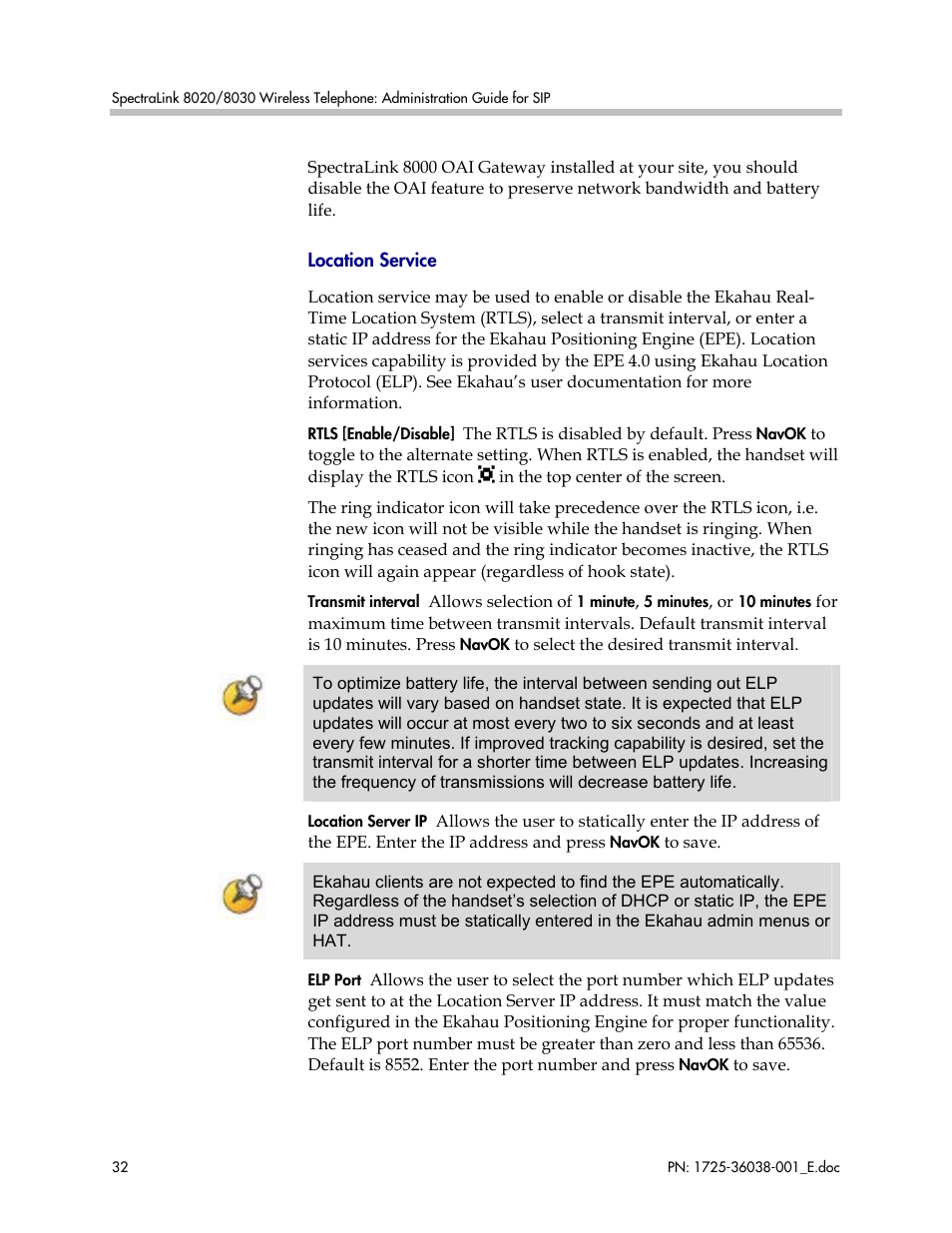 Polycom SpectraLink 8030 User Manual | Page 32 / 131