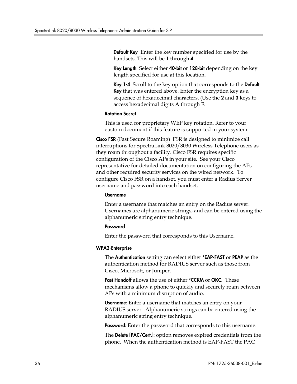 Polycom SpectraLink 8030 User Manual | Page 36 / 131