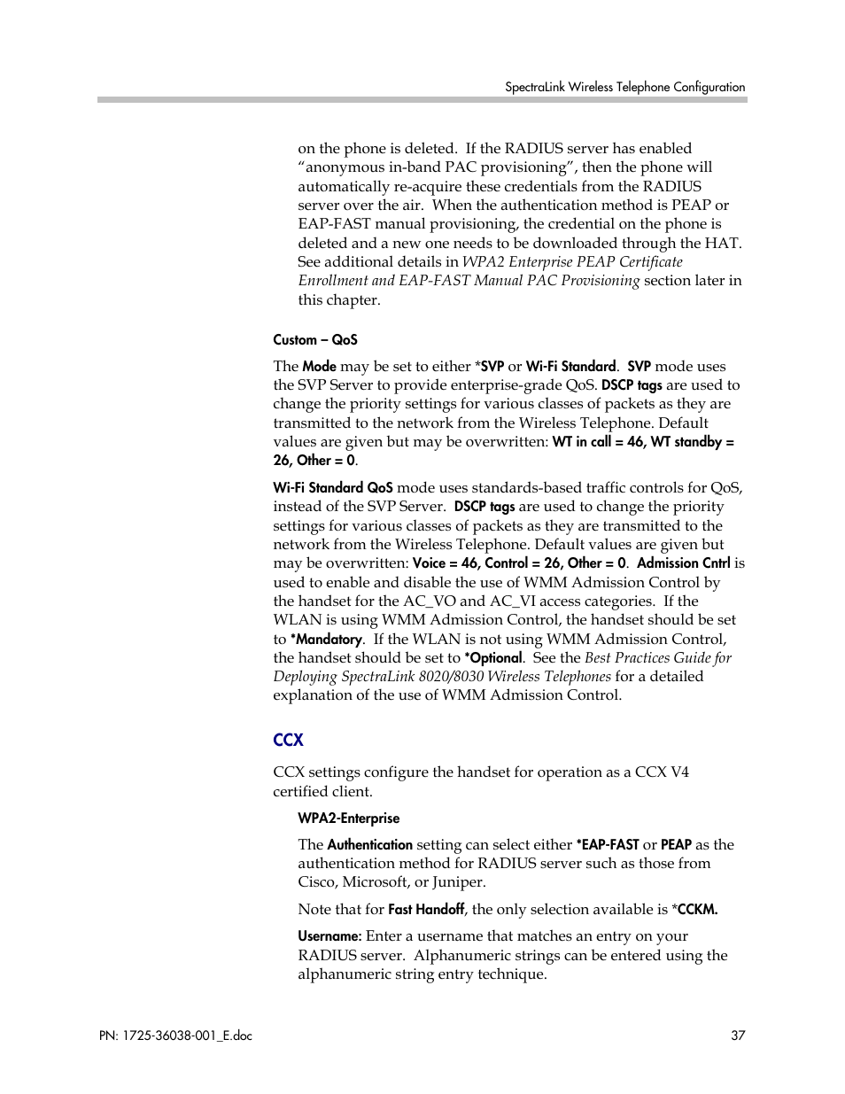 Polycom SpectraLink 8030 User Manual | Page 37 / 131