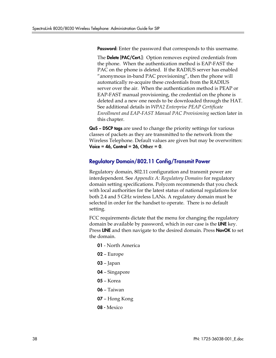 Polycom SpectraLink 8030 User Manual | Page 38 / 131