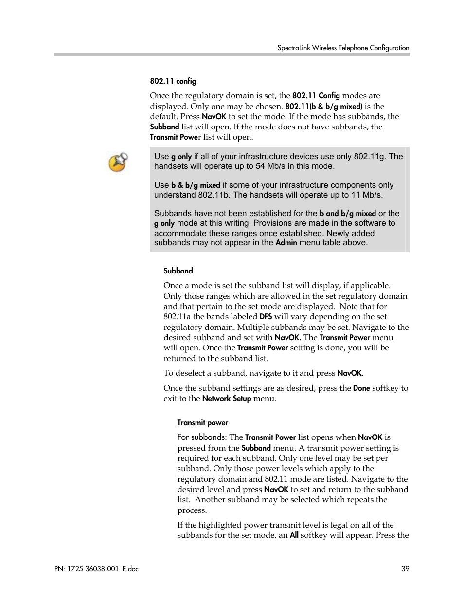 Polycom SpectraLink 8030 User Manual | Page 39 / 131