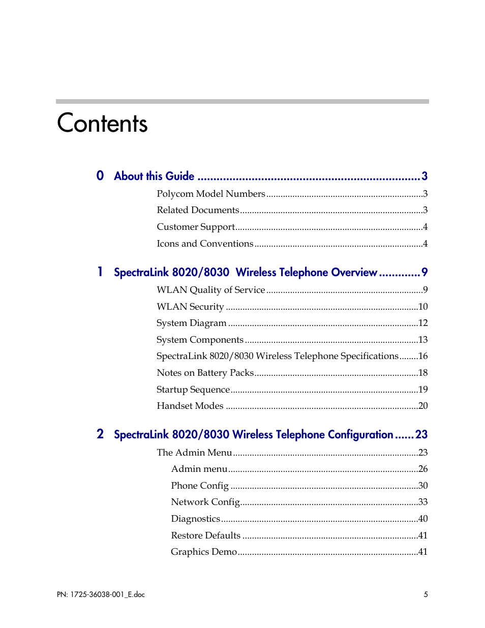 Polycom SpectraLink 8030 User Manual | Page 5 / 131