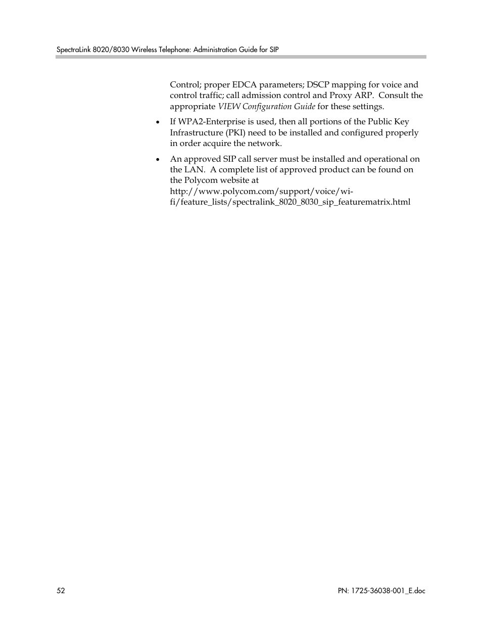 Polycom SpectraLink 8030 User Manual | Page 52 / 131