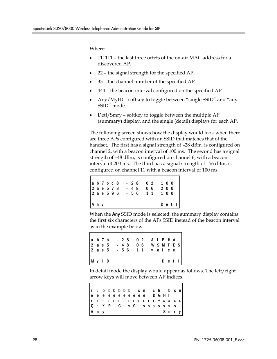 Polycom SpectraLink 8030 User Manual | Page 98 / 131