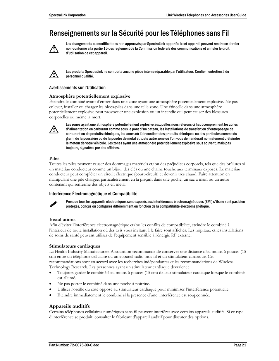 Polycom SpectraLink PTC400 User Manual | Page 22 / 25