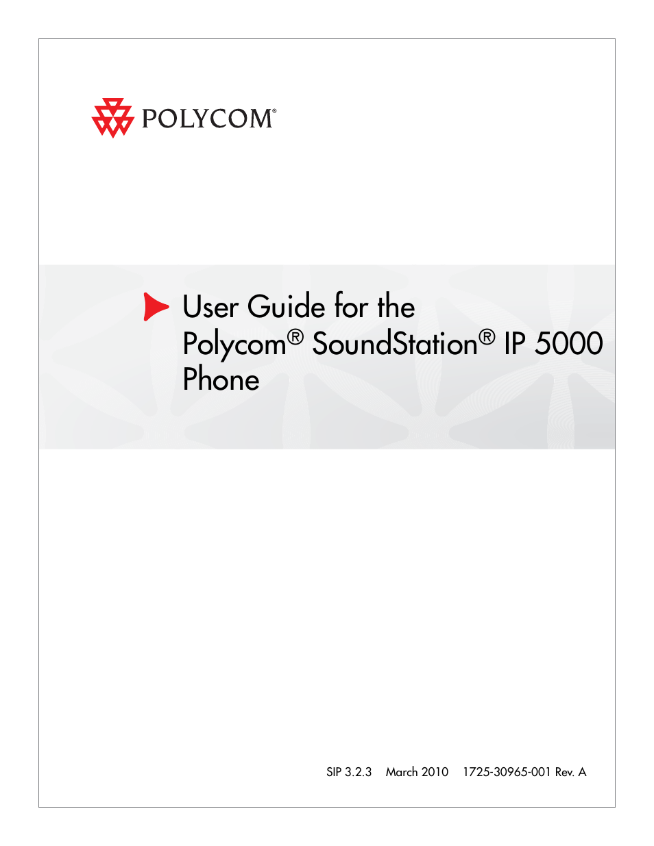 Polycom SoundStation IP 5000 User Manual | 54 pages