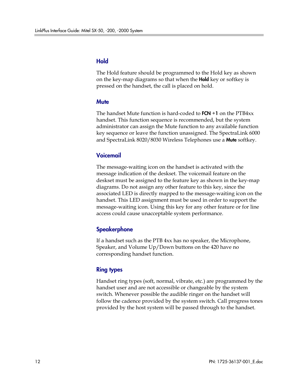 Polycom MITEL SX-200 User Manual | Page 12 / 17