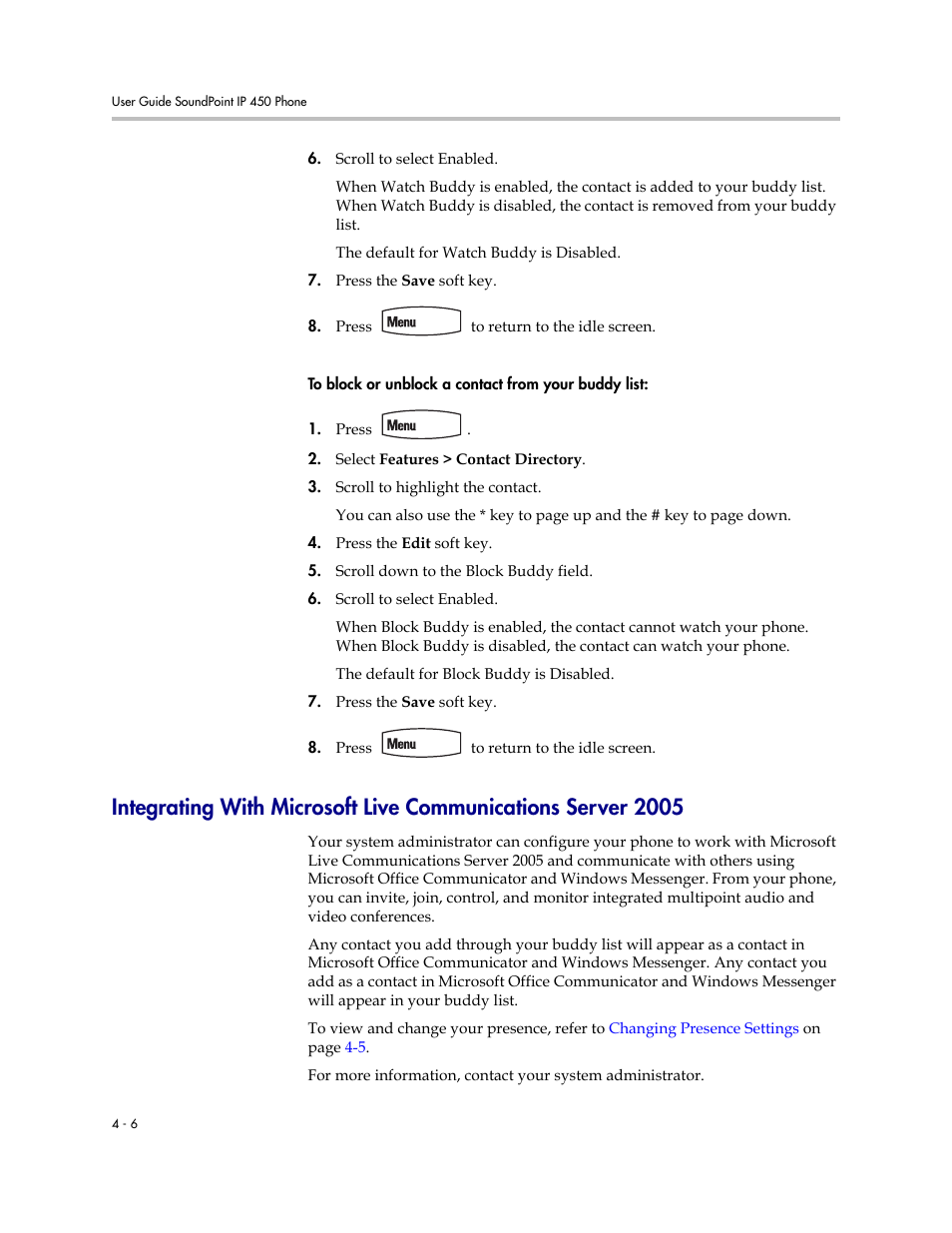 Polycom SoundPoint IP 450 User Manual | Page 66 / 84