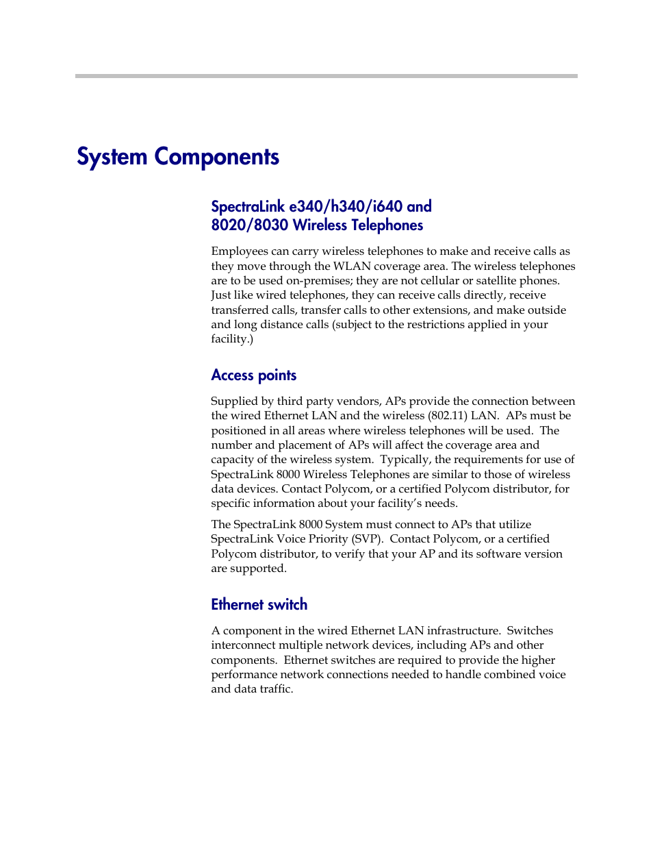 System components | Polycom SpectraLink 1725-36033-001 User Manual | Page 14 / 47