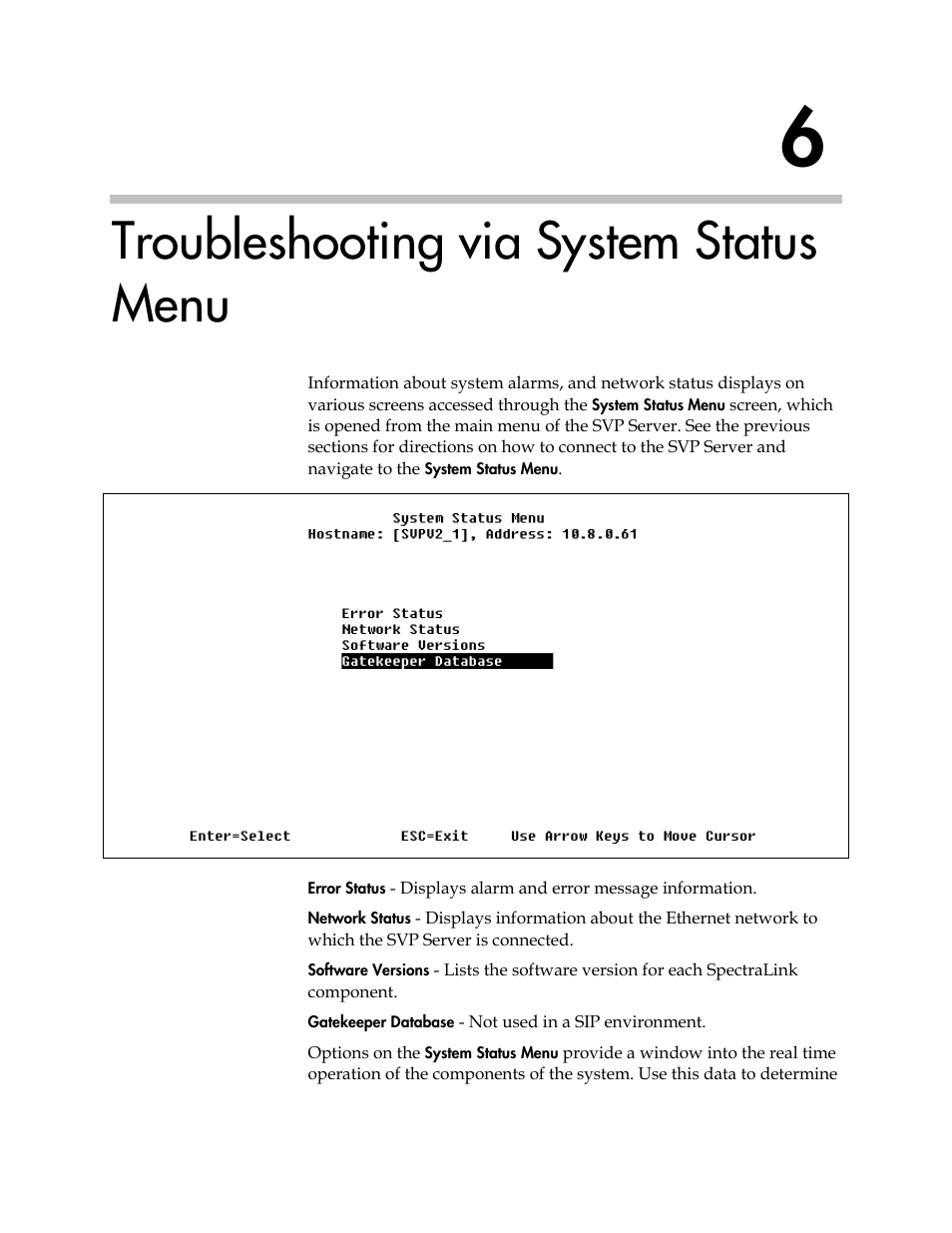 Troubleshooting via system status menu | Polycom SpectraLink 1725-36033-001 User Manual | Page 41 / 47