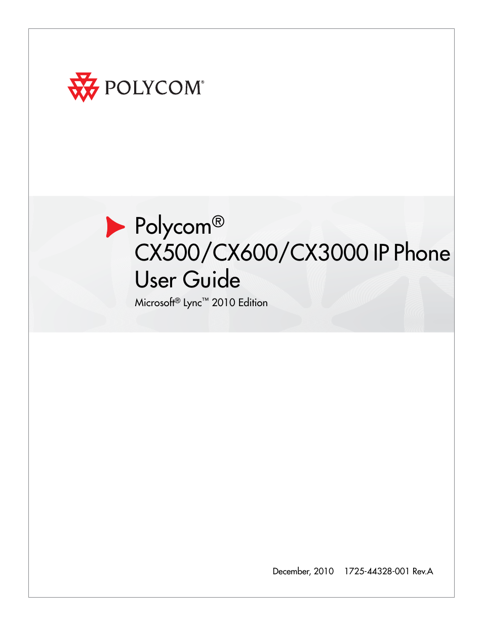 Polycom 1725-44328-001 User Manual | 22 pages