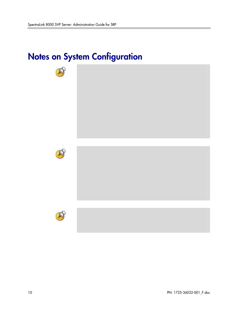Notes on system configuration | Polycom SpectraLink 1725-36032-001 User Manual | Page 10 / 40