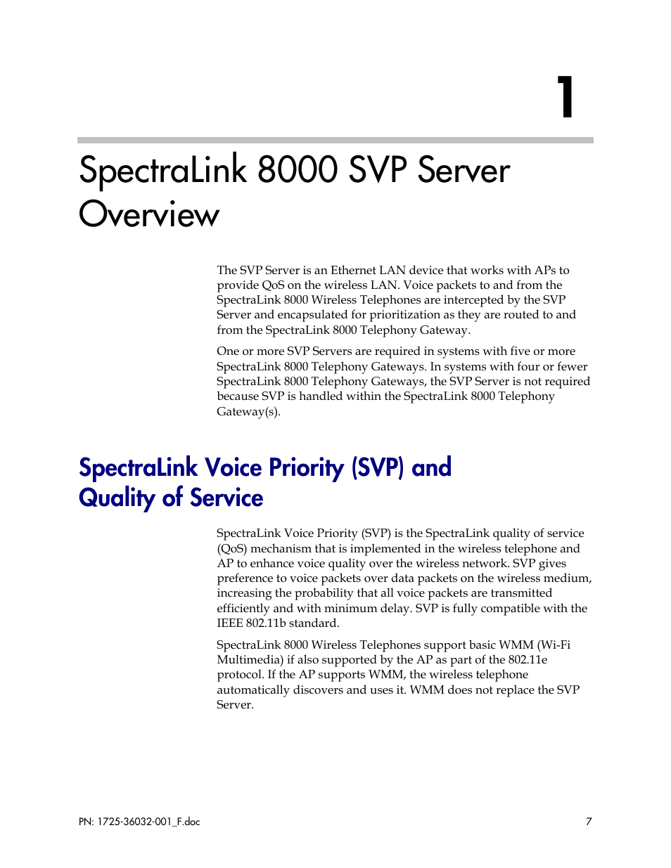 Spectralink 8000 svp server overview | Polycom SpectraLink 1725-36032-001 User Manual | Page 7 / 40