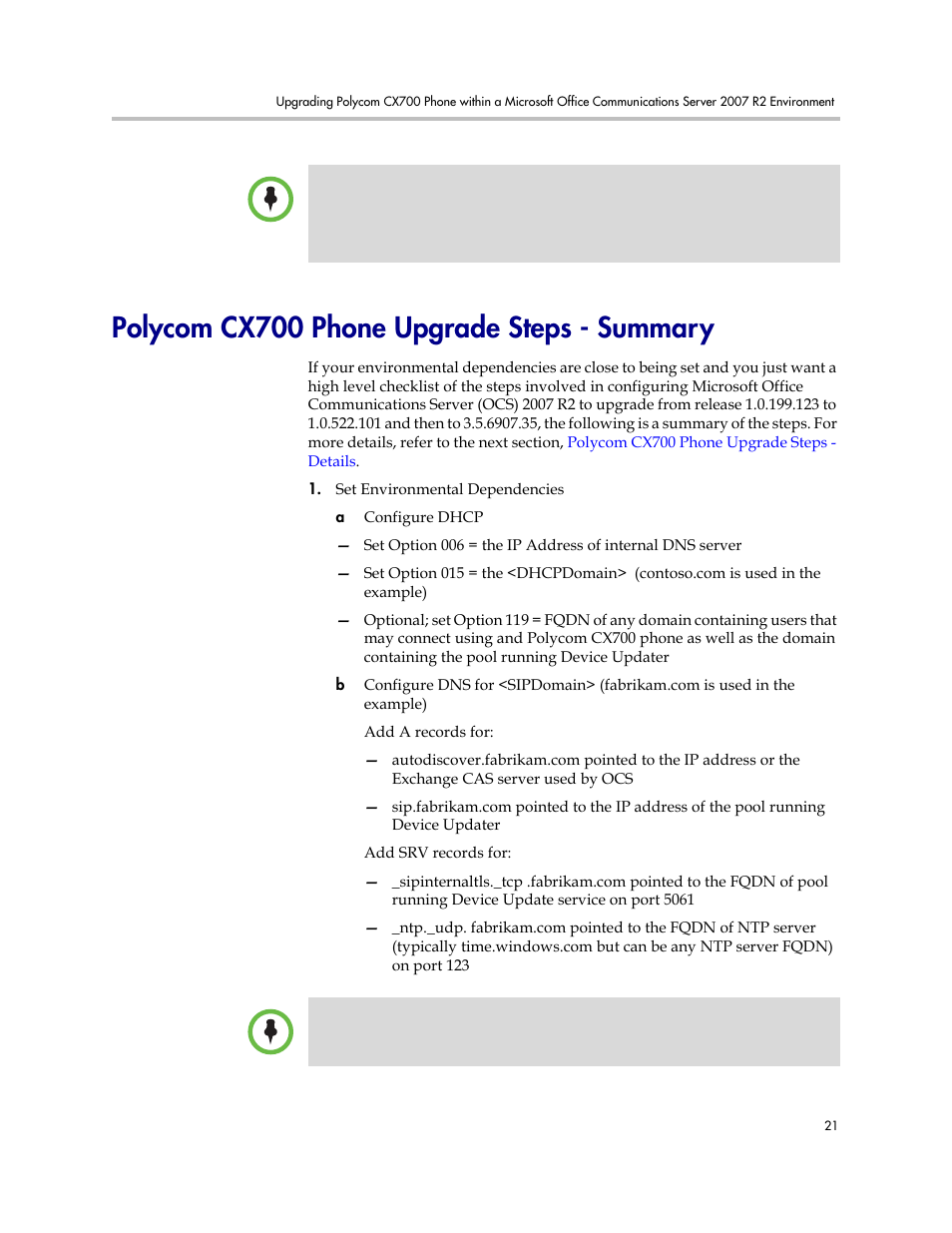 Polycom cx700 phone upgrade steps - summary | Polycom 1725-31424-001 User Manual | Page 27 / 56
