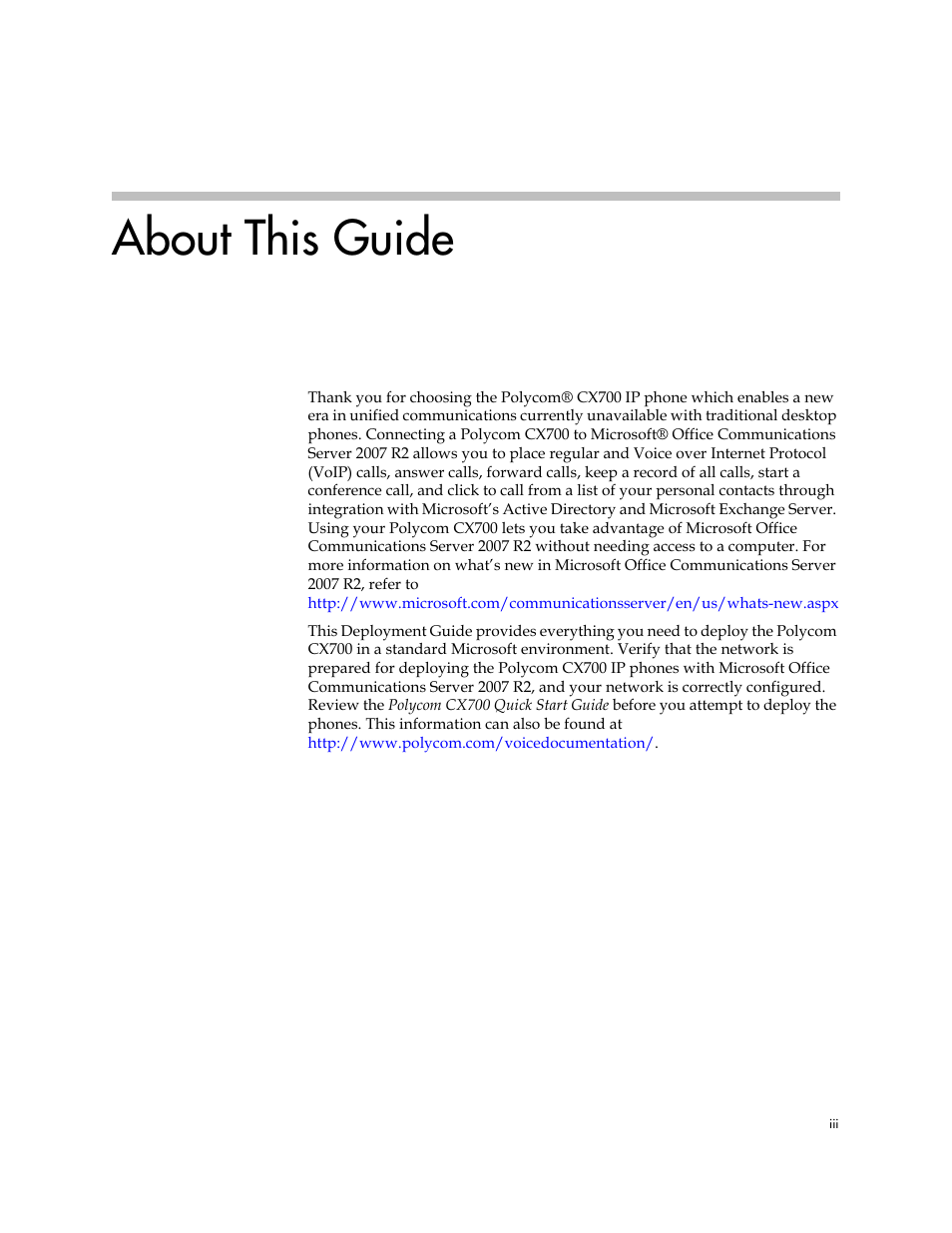 About this guide | Polycom 1725-31424-001 User Manual | Page 3 / 56