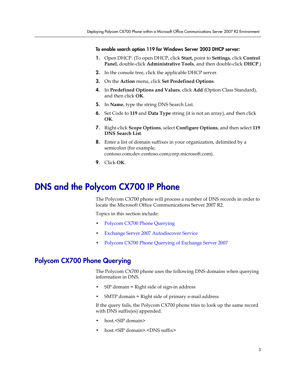 Dns and the polycom cx700 ip phone, Polycom cx700 phone querying | Polycom 1725-31424-001 User Manual | Page 9 / 56